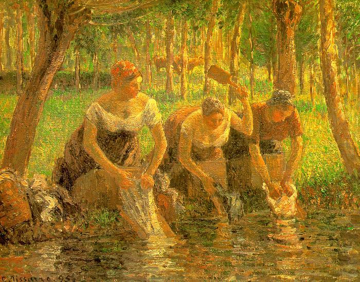 Camille Pissaro Washerwoman, Eragny sur Epte